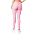 thumbnail image 3 of Women's Stretchy Slim Jeggings with 5 Pockets Cotton Blend, Light Pink Small, 3 of 3