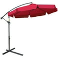 thumbnail image 1 of Outsunny Parasol Déporté Suspendu de Patio 9 Pi, Parasol Cantilever, Rouge, 1 of 10