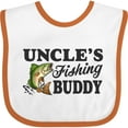 thumbnail image 3 of Inktastic Uncle's Fishing Buddy Boys Baby Bib, 3 of 4