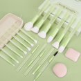thumbnail image 2 of Juego de brochas de maquillaje Vivid Beauty Green, 18 piezas con esponjas batidoras, 2 of 6