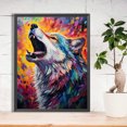 thumbnail image 2 of Pintura de diamante 5D DIY taladro redondo completo lobo silbido decoración del hogar arte artesanal Hugtrwg Para estrenar, 2 of 9