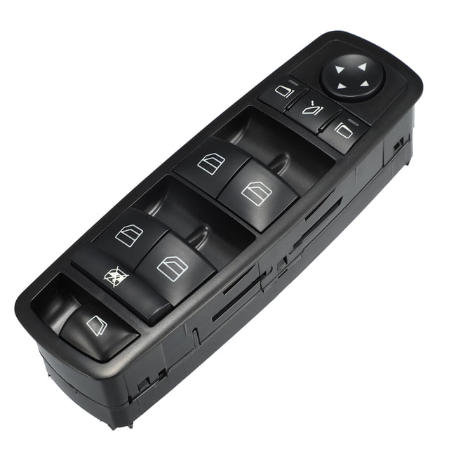 Unique Bargains Interruptor del elevalunas eléctrico principal del lado del conductor delantero izquierdo para Mercedes-Benz GL320 V6 3.0L Sport Utility Black