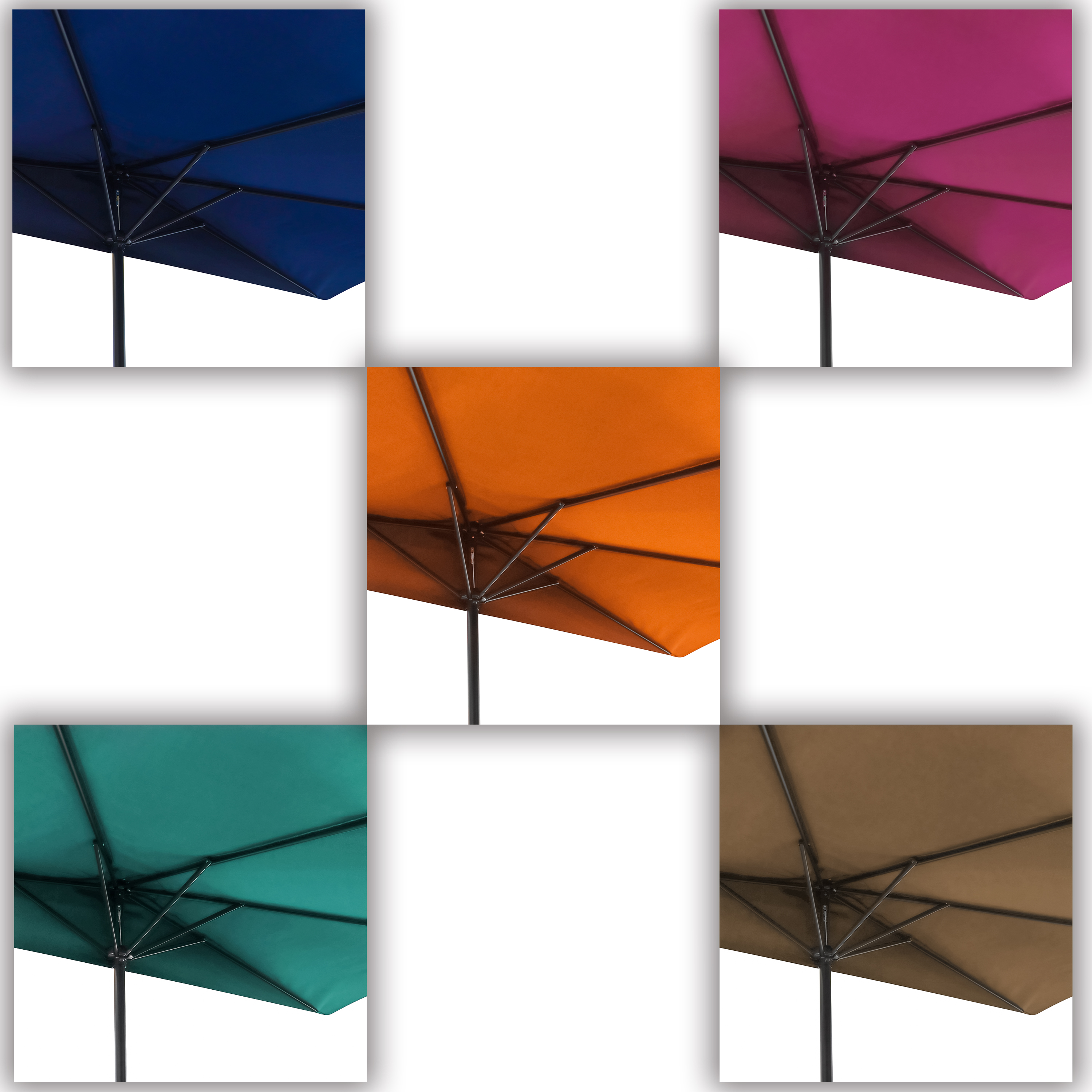 Trademark Innovations 9' Patio Half Market Umbrella (Azure)