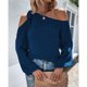 thumbnail image 4 of Blusa con hombros descubiertos, blusa de mujer con hombros descubiertos Blusa con hombros descubiertos de color puro optimizada para la excelencia, 4 of 7