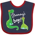 thumbnail image 3 of Inktastic Grammy Boy Grandson Dinosaur Boys Baby Bib, 3 of 4