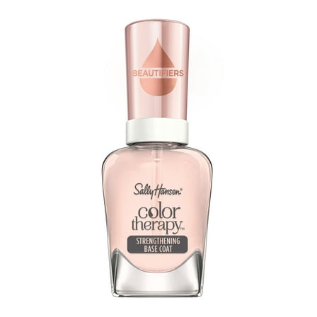 Sally Hansen Color Therapy™ Beautifiers Strengthening Base Coat, 0.5 fl oz, Restorative, Argan Oil Formula
