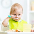 thumbnail image 3 of Utensilios para la alimentación autónoma del bebé, cuchara y tenedor para bebé, juego de utensilios para niños pequeños, cuchara de entrenamiento para aprender a comer, juego de vajilla con alimentos, 3 of 8