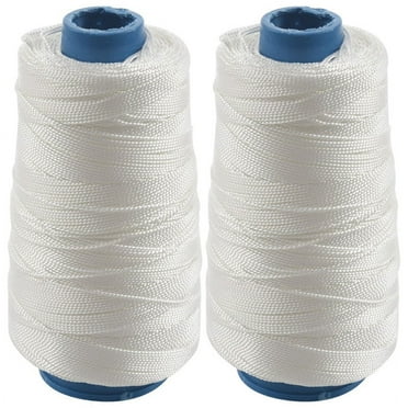 2pcs 400M 80Lbs Nylon Twisted Bowstring Thread Fishing String Sewing Cord Kite Line, White