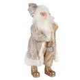thumbnail image 5 of STP Goods Santa Claus with Watch and Gift Bag Collectible Doll 18” (45 cm) Santa Claus Christmas Figurine Holiday Décor Xmas Standing Decoration Xmas Figure Doll Decoration, Gold and White, 5 of 8