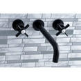 thumbnail image 4 of Kingston Brass KS8020ZX Millennium Two-Handle 3-Hole Wall Mount Roman Tub Faucet in Matte Black, 4 of 7