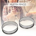 thumbnail image 4 of 4Inch Muffin Crumpet Rings,Set of 10 Stainless Steel Double Tart Ring, 4 of 5