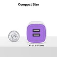 thumbnail image 7 of USB C Block, Dual Port USB Charger Plug with 2 Pack 6FT USB C Cable Cord, Hootek Type C Charger Adapter Fast Charger Power Station Type C Wall Charger Brick Fast Charging for Samsung, Purple, 7 of 7