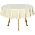 thumbnail image 1 of Clear Plastic Round Tablecloth Vinyl PVC Table Cloth Protector Oil Spill Proof Wipe Clean Table Cover for Dining Tables Parties Camping Crystal Clear, 1 of 7
