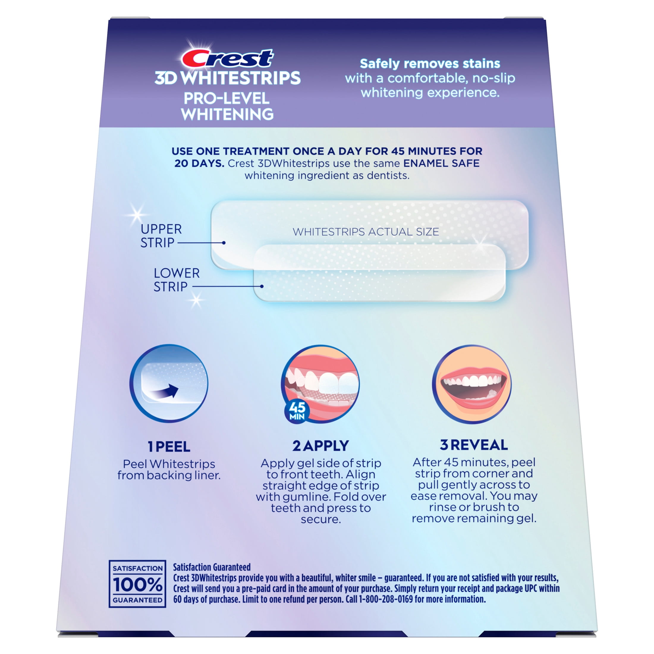 Crest 3DWhitestrips Pro-Level Whitening At-Home Whitening Kit, 20 Treatments, 12 Levels Whiter Teeth