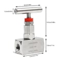 thumbnail image 5 of Stainless Steel Two Ports Straight Needle Valve 6000PSI 1/4" NPT Thread, 5 of 16