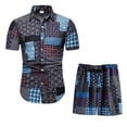 thumbnail image 2 of Men‘s Summer 2-Piece Beach Printed Short Sleeve Shirts & Shorts Pants Sets Note Please Buy One Or Two Sizes Larger, 2 of 3