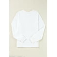 thumbnail image 5 of Casuashion Cheerful White Chenille Top - Long Sleeves for Holiday Style, 5 of 8