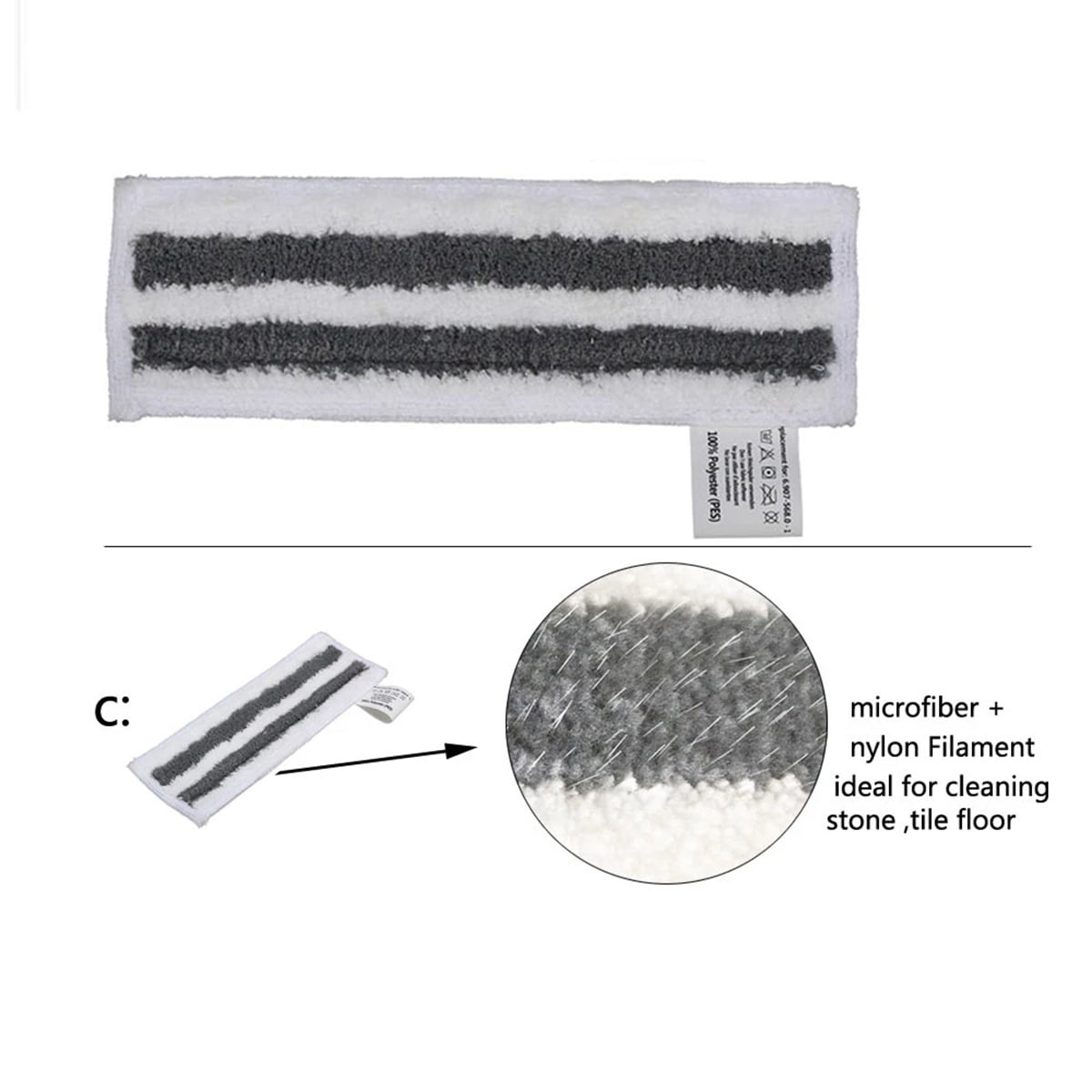 EZ SPARES Microfiber Mop Refill Cloths | 4-Pack Replacement Pads For X-Type Hardwood Floor Mops