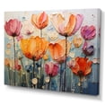 thumbnail image 2 of Designart "Vibrant Red-Yellow Tulip Mosaic" Tulips Wall Decor, 2 of 7
