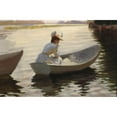 thumbnail image 2 of Albert Edelfelt 18x13 Gold Ornate Wood Frame and Double Matted Museum Art Print Titled - Woman in a Boat (1886), 2 of 4