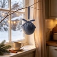 thumbnail image 4 of Velvet Fabric Covered Christmas Ball Hanging Ornament with Delicate Bow, Luxurious Velvet Bauble with Elegant Bow for Holiday Tree Decor, Sophisticated Xmas Ornament for Tree & Home Embellishment, 4 of 6