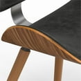 thumbnail image 5 of Pemberly Row 29.3" Modern Wood & Faux Leather Dining Chair in Slate Gray, 5 of 9