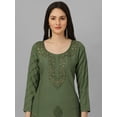 thumbnail image 5 of Trendmalls Women's Wear Cotton Silk Fabric Regular Wear Embroidered Straight Kurta Pant Suit set, 5 of 7