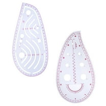 MLINS 2 Pcs Garment Cutter Cutting Fabric Ruler Gauge Tailor Sewing Quilting Rulers