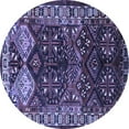 thumbnail image 1 of Ahgly Company Indoor Round Persian Blue Traditional Area Rugs, 4' Round, 1 of 4