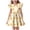 Yellow-19, variant on Mitankcoo Girls Easter Dresses Cute Print Flutter Sleeve Crew Neck A-Line Dress for Daily Fashion Wear 3-14Y