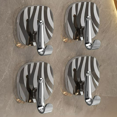 thumbnail image 1 of Djiypn Adhesive Hooks Heavy Duty 15lb(Max) Wall Hooks, 4 Pack Self Adhesive Plastic Towel Rack for Coat Robe, Waterproof Oilproof Rustproof for Bathroom Shower Kitchen Office, 1 of 8