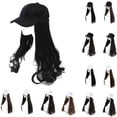 thumbnail image 2 of Chapeau Perruque Long 60cm pour Femmes, micro Rouleau Perruque Grande Vague Casquette de Baseball Cosplay, 2 of 8