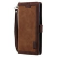 thumbnail image 2 of SaniMore for Samsung Galaxy S24 Ultra Case with Wristlet Strap PU Leather Shockproof TPU Shell Card Slots Cash Pocket Flip Kickstand Magnetic Closure Full Protective Business Wallet Cover, Brown, 2 of 7