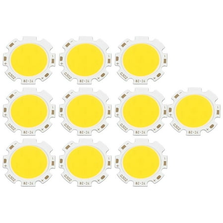 garosa led chip bulb 10pcs round cob 3w high power led chip bulb lamp light warm white natural white white smd chip lights