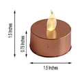 thumbnail image 6 of BalsaCircle 12 Metallic Rose Gold LED Battery Operated Tealight Candles Lights Wedding Centerpieces Decorations, 6 of 8