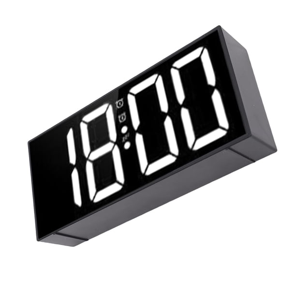 Reloj Despertador Ruidoso, Espejo Pantalla LED De 7,4 Pulgadas 3 Modos 4 Niveles De Volumen Reloj Despertador Vibratorio Función De Repetición Con Agitador De Cama Para