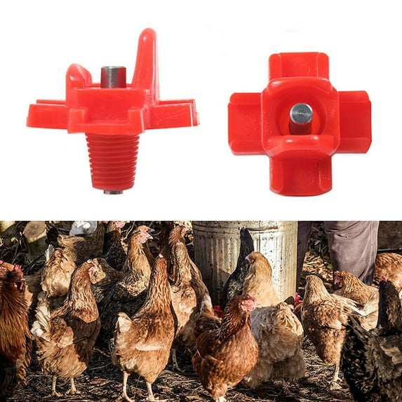 SPRING PARK 5/6Pcs Horizontal Side Mount Chicken Nipples Water Automatic Poultry Drinker