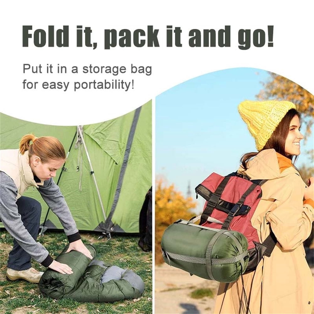 eYotto 83" Sleeping Bag, Camping Waterproof Lightweight Sleeping Bag for Adult, Camping Gear Equipment for Travel Camping Picnic Climbing (Deep Green, 41℉- 68 ℉)