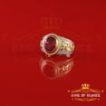 thumbnail image 2 of King Of Bling's 8.10ct Yellow Silver Oval Cubic Zirconia Men's Adjustable Ring From SZ 9 to 11, 2 of 12