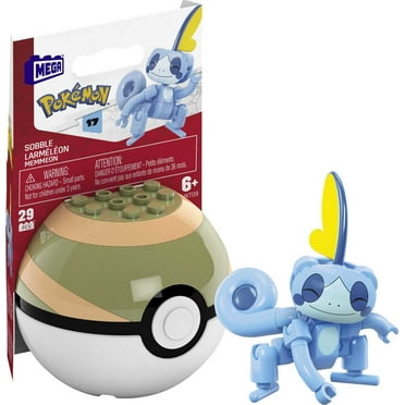 MEGA Pokemon Building Toy Kit Sobble (15 Pieces) with 1 Action Figure and Ball for Kids