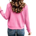 thumbnail image 4 of EazyTech Ribbed Zip Up Jacket for Women Long Sleeve Fall Tops Lightweight Spring Coat Casual Trendy Jackets No Hood, 4 of 9