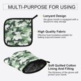 thumbnail image 3 of Yayeee Oven Mitts and Pot Holder Set of 4 Heat Resistant Kitchen Gloves Baking Hot Pad, Army Green Camouflage Pattern, 3 of 5