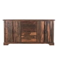 thumbnail image 2 of Taran Designs Darcy 3-drawer 4-door Live Edge Solid Wood Sideboard in Dark Brown, 2 of 9