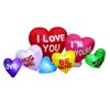 BZB Goods Valentine's Day Inflatable Colorful Hearts with Love Messages Yard Decoration