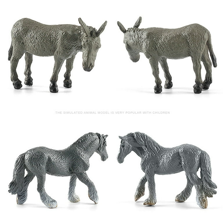 BLMHTWO Lot de 12 petits animaux de la ferme, jouets d'animaux de la ferme  avec 12 motifs différents, mini figurines réalistes en PVC pour