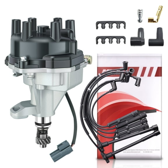 Distributor Cap and Rotor & Spark Plug Wires for Nissan Frontier Pathfinder Xterra 3.3L V6 Replaces 22100-1W601 22100-1W600 FDW-1W601