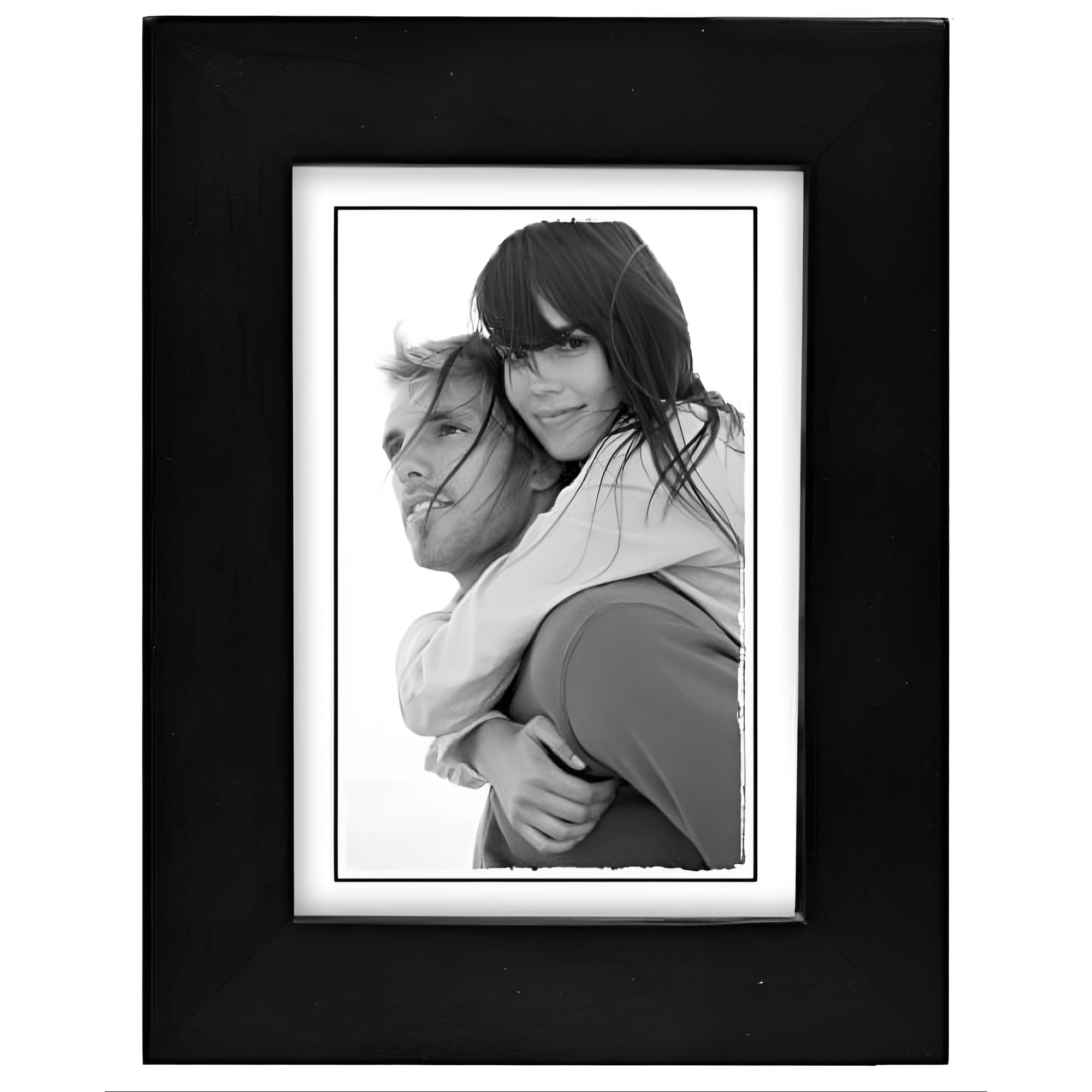 3x5 Picture Frame LINEAR - Black Wood
