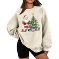thumbnail image 2 of FDGIU Women's Funny Christmas Graphic Sweatshirt - Plus Size Crewneck Long Sleeve Pullover, Casual Comfy Holiday Tunic Blouse, 2 of 5