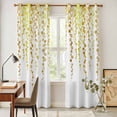 thumbnail image 3 of Sage Green Polka Dots Kitchen Curtains Window Panels, Vintage Abstract Art Watercolor Insulated Window Treatment Curtain, Grommet Curtains for Bedroom/Living Room/Bathroom, 2 Piece 42"Wx84"L, 3 of 8