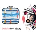 thumbnail image 6 of FORMRS Travel Makeup Bag Large Capacity Train Case Cosmetic Organizer with Adjustable Dividers, Yellow Sailboats, 6 of 8